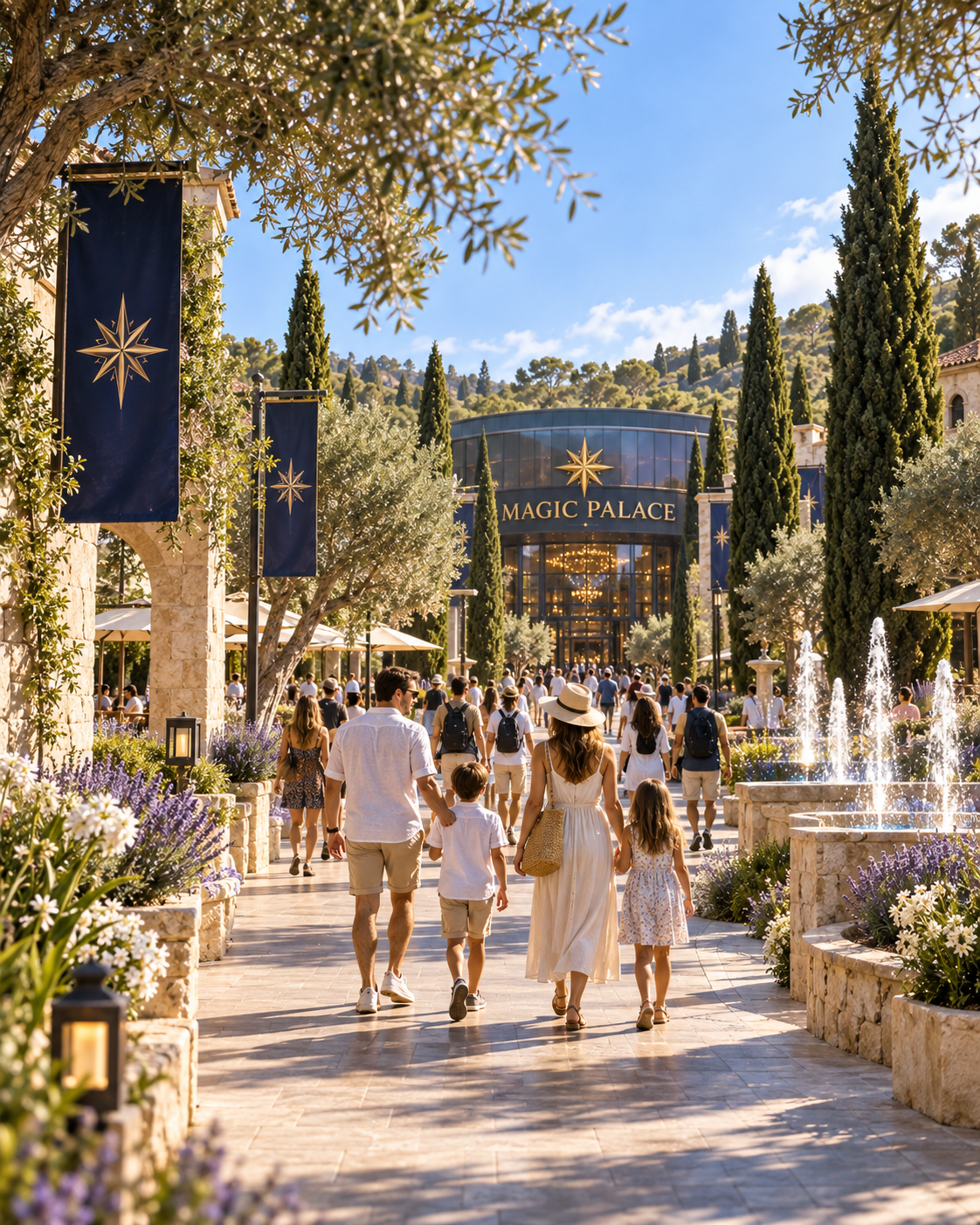 Promenade d'Illusioland vers le Magic Palace